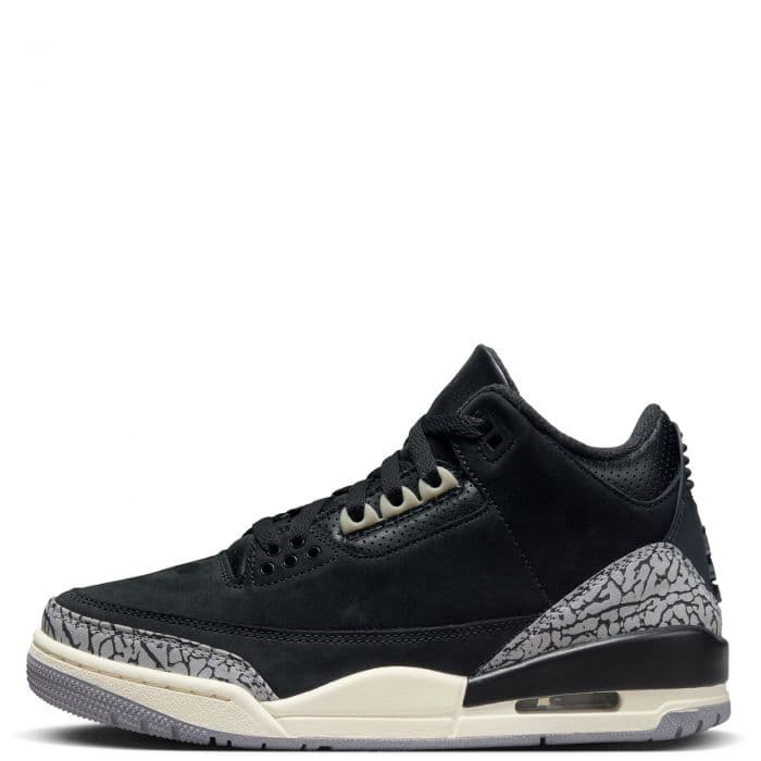 Women's Air Jordan 3 Retro - Black and Grey