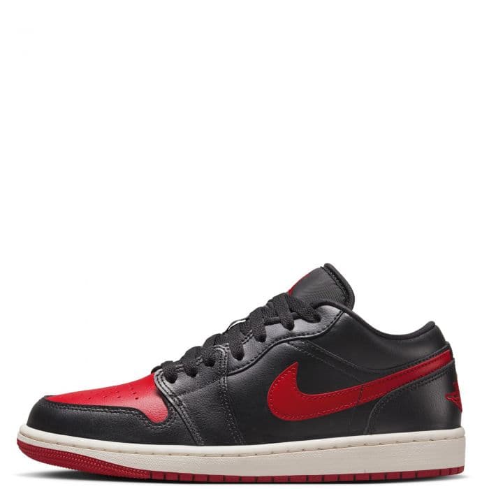 Women's Jordan 1 Low - Black and Red