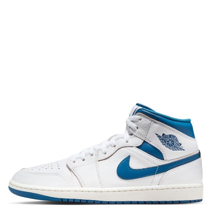 Men's Jordan 1 Mid SE - White and Blue