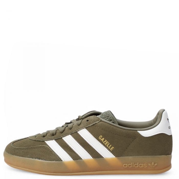 Men's Adidas Gazelle Indoor - Green and White