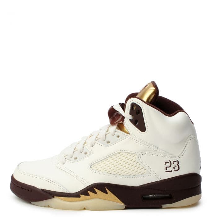 Women's Jordan 5 Retro - White and Brown
