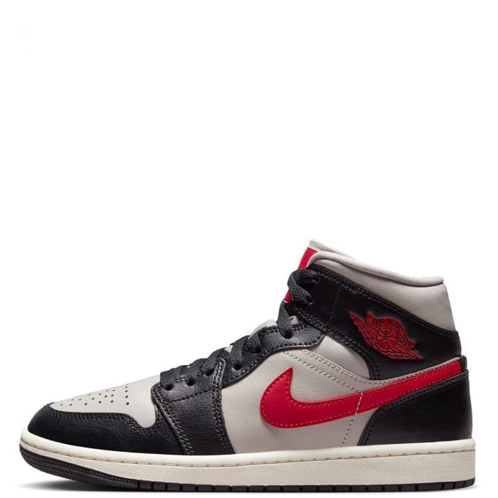 Women's Jordan 1 Mid - Black and Grey