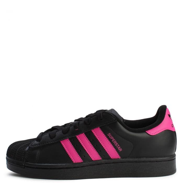 Women's Adidas Superstar II - Black and Pink