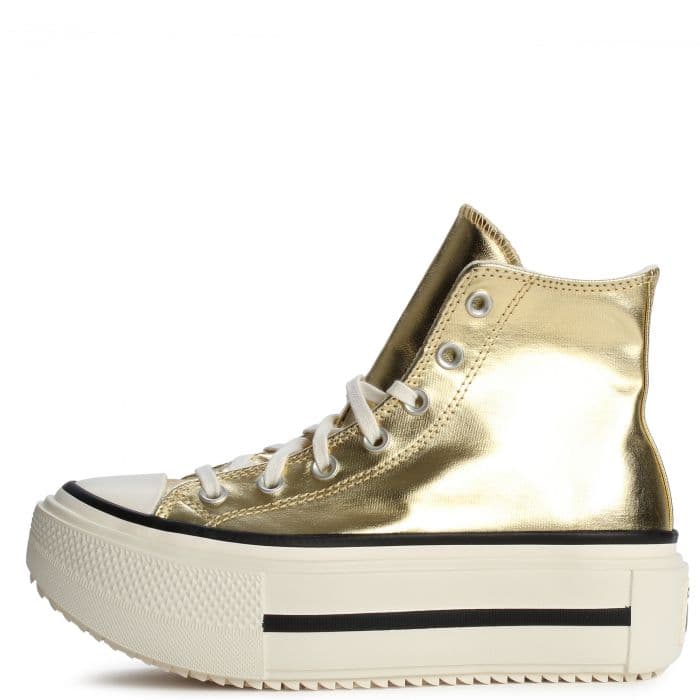Women's Converse All Star High Top Lift Double Stack Platform - Yellow and White