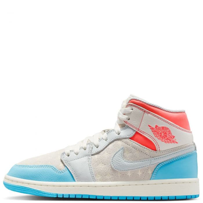 Women's Jordan 1 Mid - Grey and Blue
