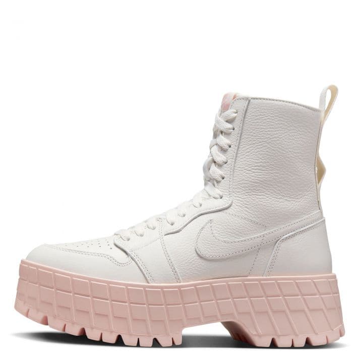 Women's Jordan 1 Brooklyn Boots - White and Pink