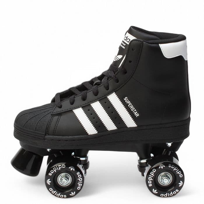 Women's Adidas Superstar 82 Roller Skates - Black and White