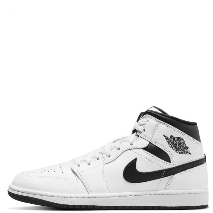 Men's Jordan Air Jordan 1 Mid - White and Black