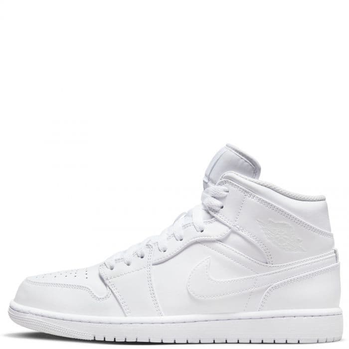 Men's Air Jordan 1 Mid - White and White