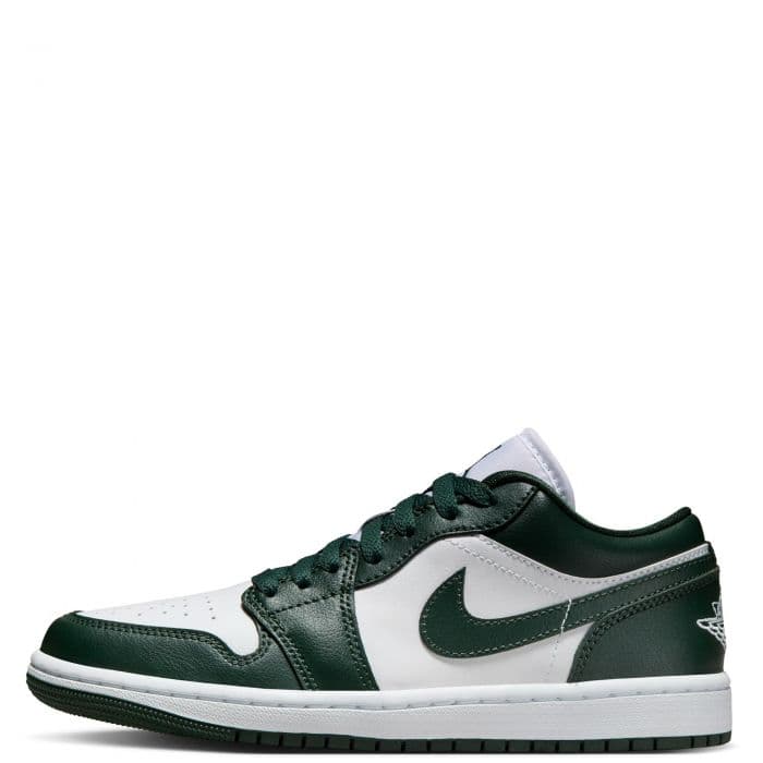 Women's Jordan 1 Low - Green and White